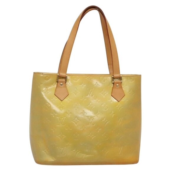 LOUIS VUITTON Monogram Vernis Houston Hand Bag Gris M91053 LV Auth ki5812 - Picture 1 of 16